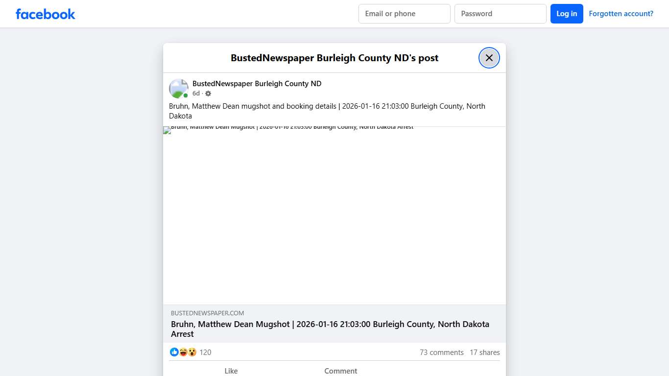 Bruhn, Matthew Dean... - BustedNewspaper Burleigh County ND Facebook